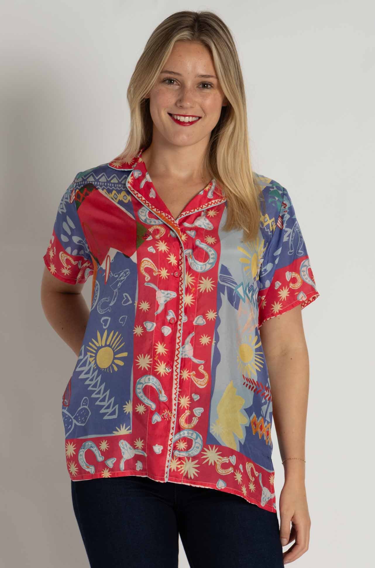 Johnny Was - Keliah Shirt in Liberty Scarf Print