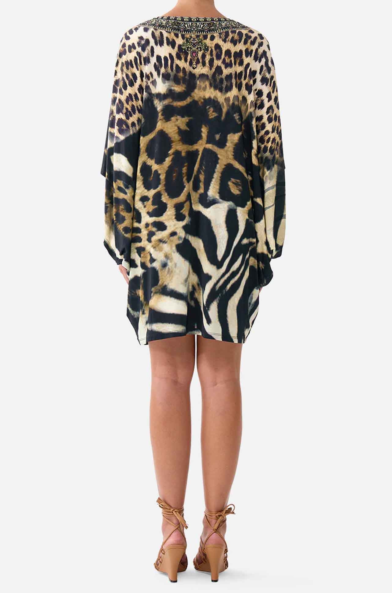 Camilla - Leotigra Land Bat Sleeve Dress