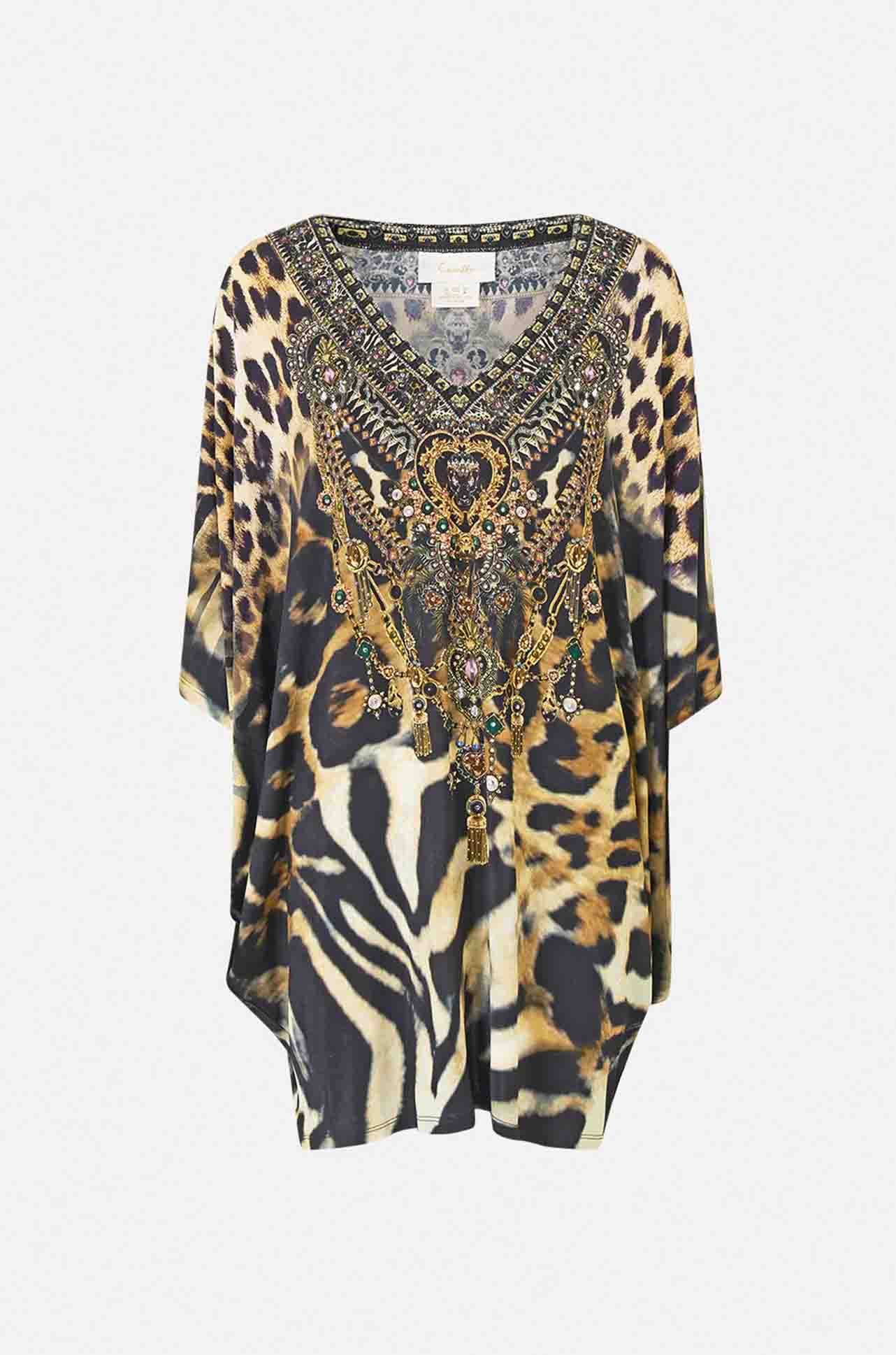 Camilla - Leotigra Land Bat Sleeve Dress