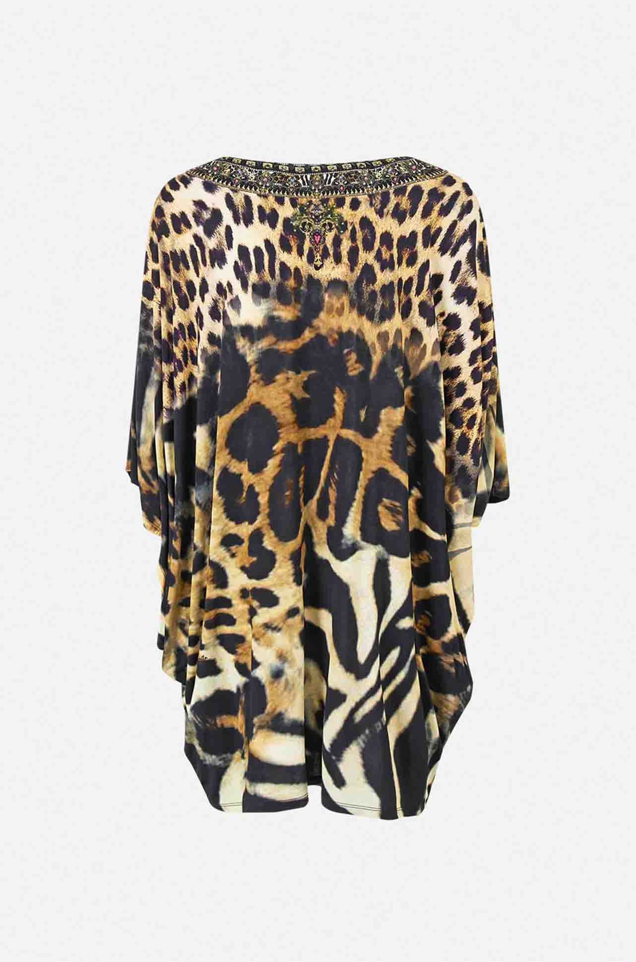 Camilla - Leotigra Land Bat Sleeve Dress