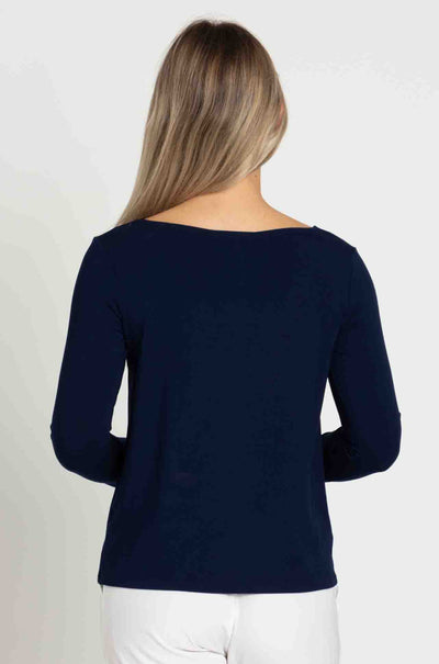 Mela Purdie - L.S Relaxed Boat Neck in Denim