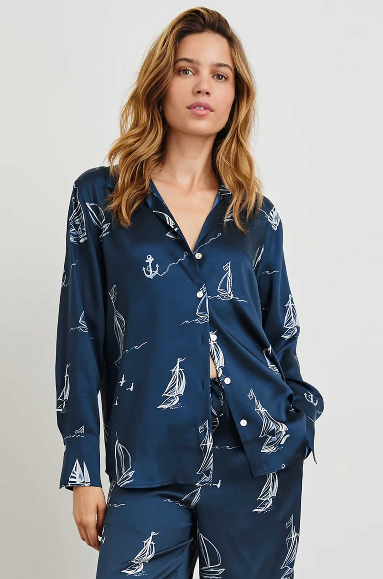 Rails - Ledger Shirt in Sailboats