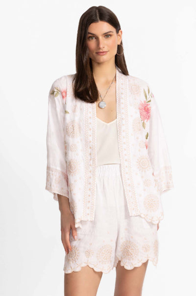 Johnny Was - Linen Cropped Kimono in Della