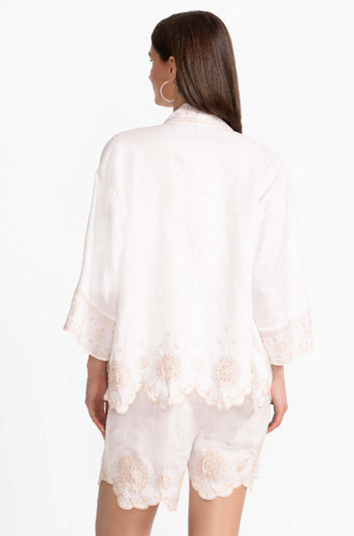Johnny Was - Linen Cropped Kimono in Della