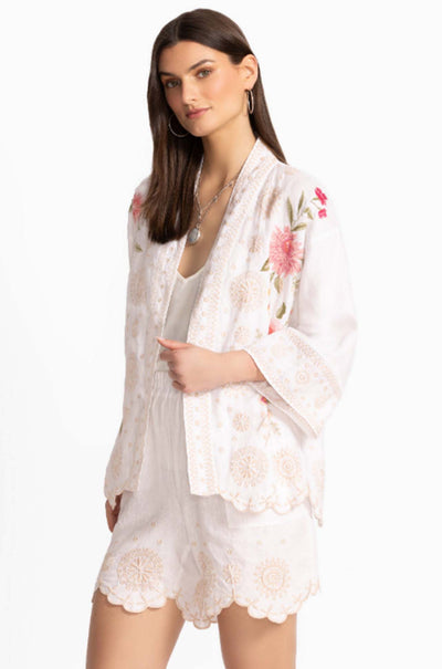 Johnny Was - Linen Cropped Kimono in Della
