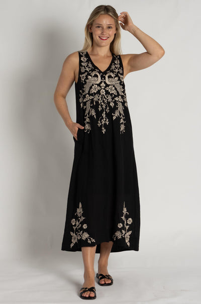 Johnny Was - Linen Tank Dress in Kamala Print