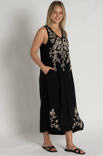 Johnny Was - Linen Tank Dress in Kamala Print