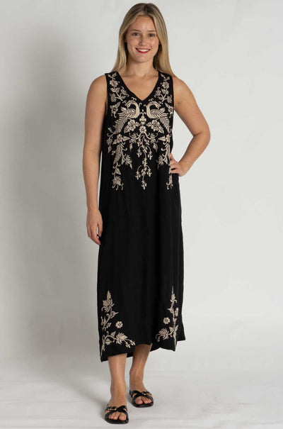 Johnny Was - Linen Tank Dress in Kamala Print