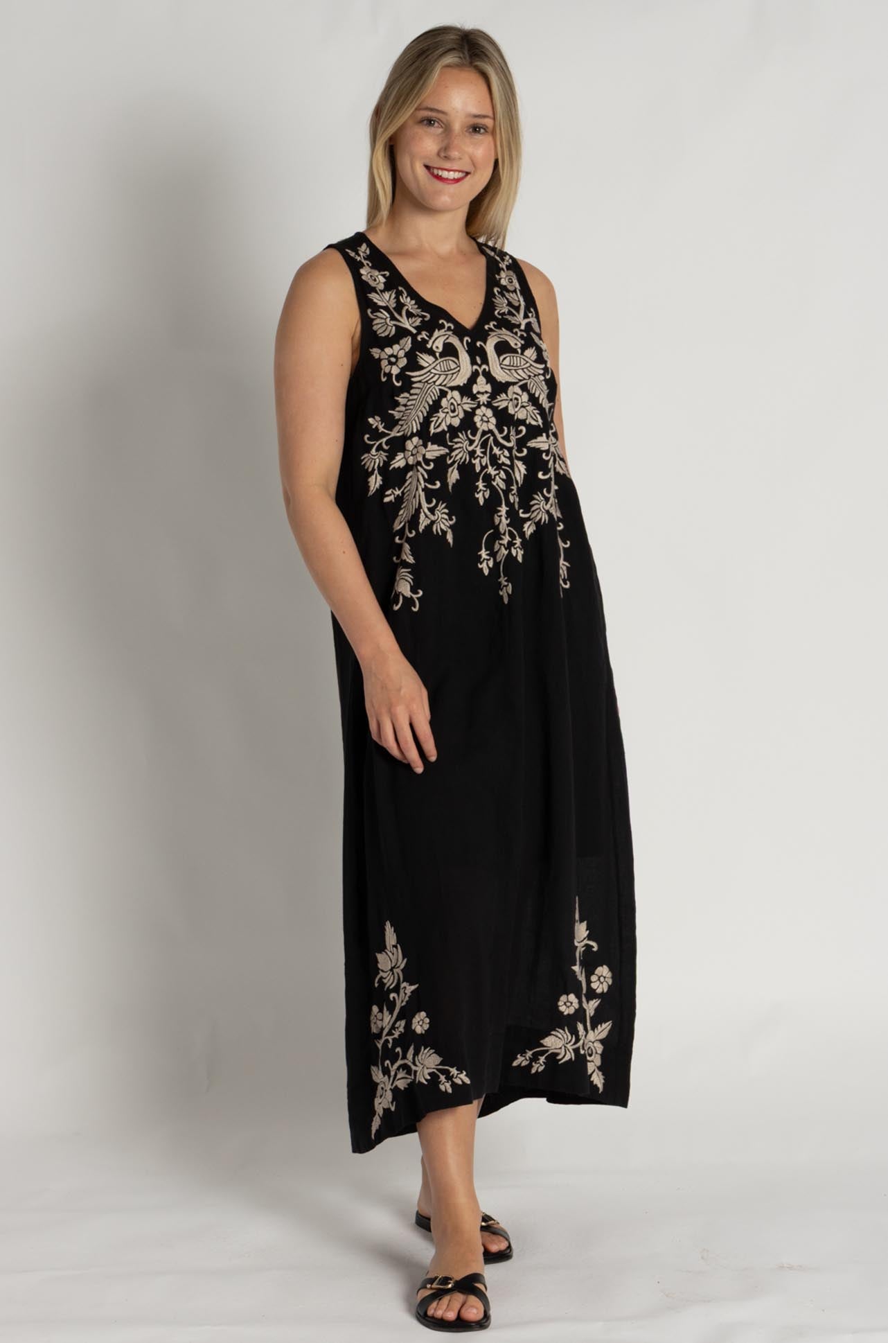 Johnny Was - Linen Tank Dress in Kamala Print