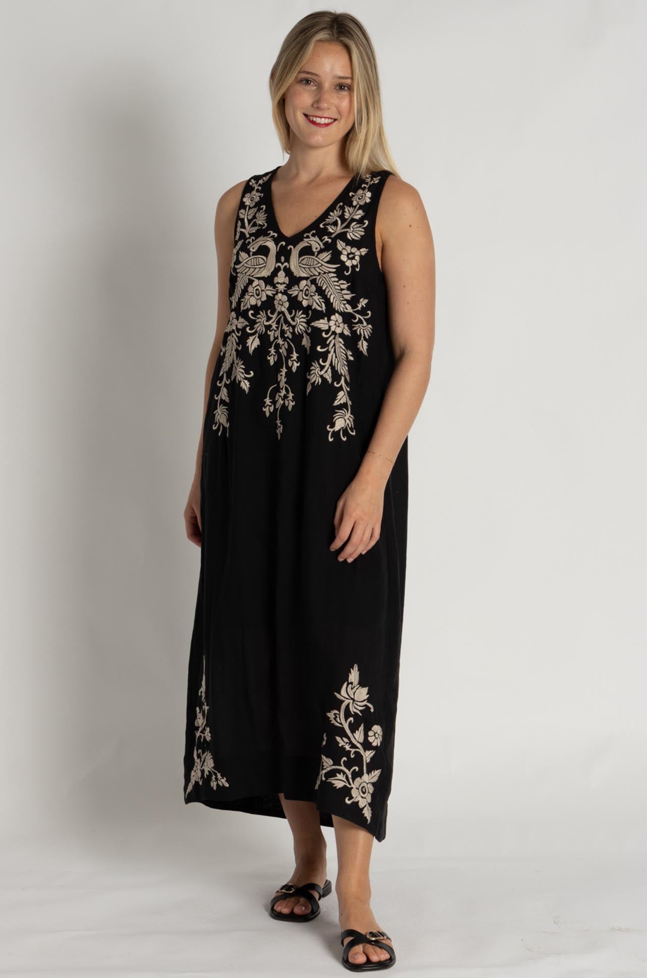 Johnny Was - Linen Tank Dress in Kamala Print