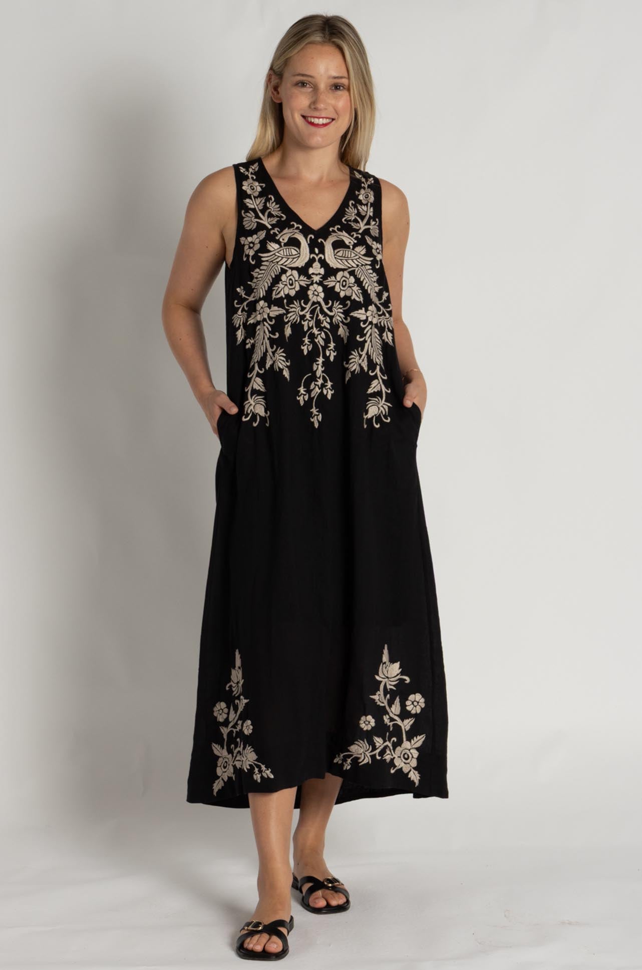 Johnny Was - Linen Tank Dress in Kamala Print