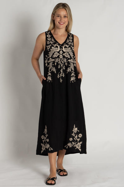 Johnny Was - Linen Tank Dress in Kamala Print