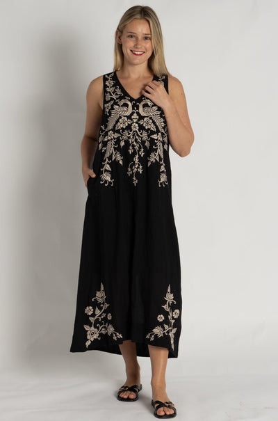 Johnny Was - Linen Tank Dress in Kamala Print