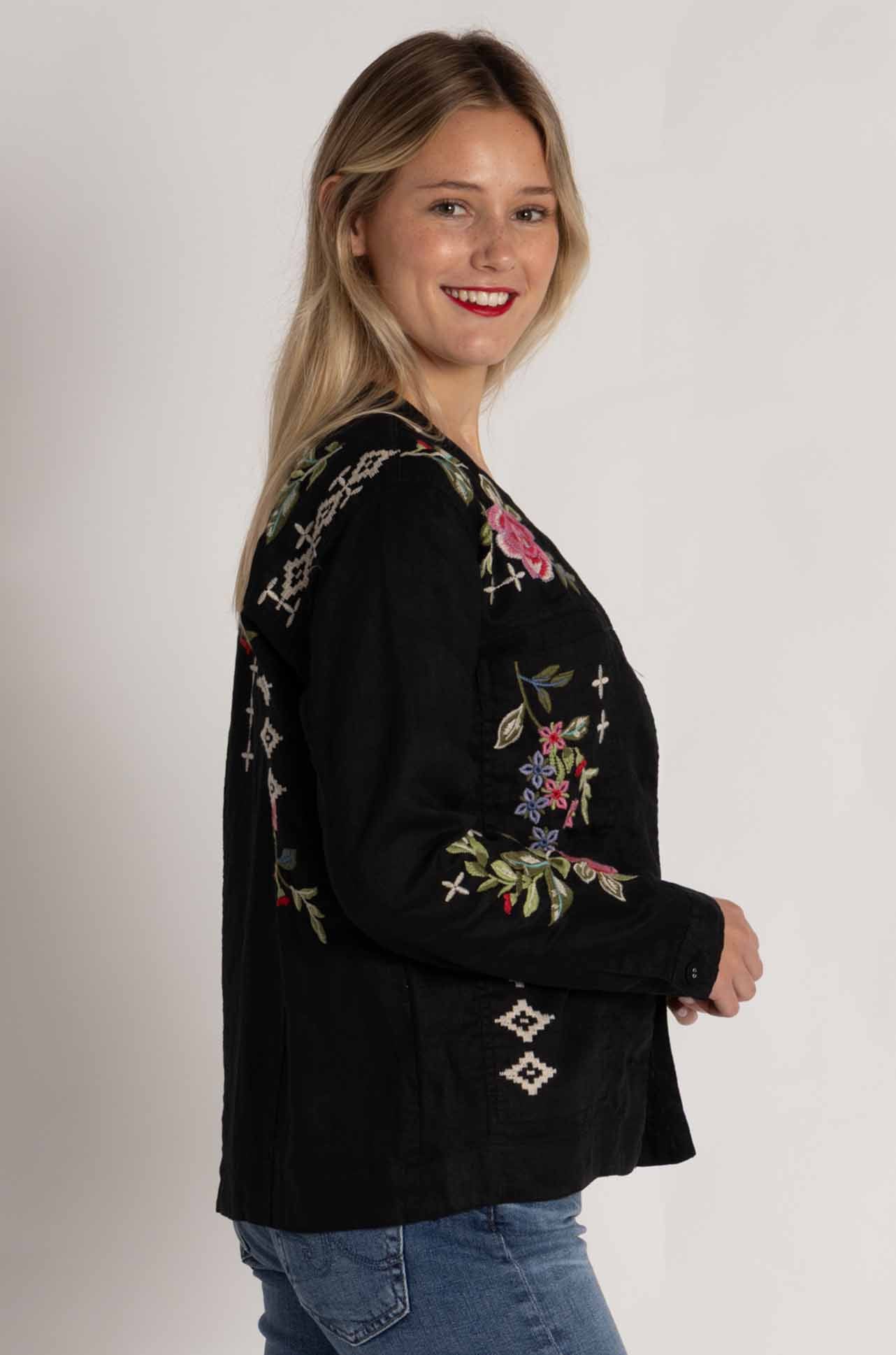 Johnny Was - Linen Workwear Jacket in Catia Print