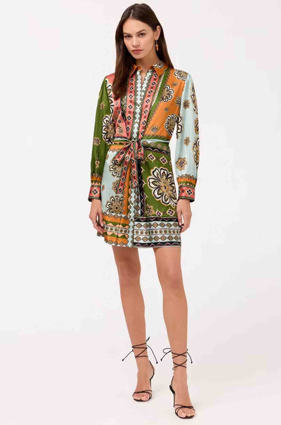 Johnny Was - Maxima Tie Waist Mini Shirt Dress