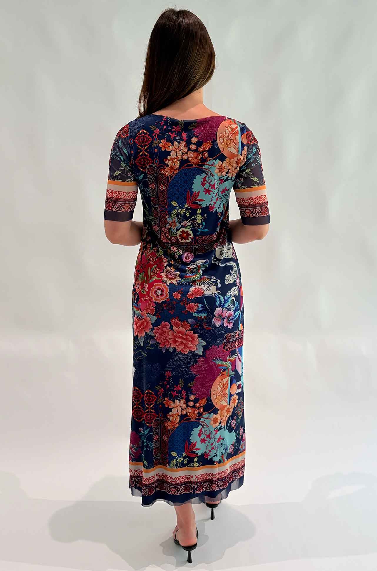 Johnny Was - Maya Mesh Midi Dress in Dreamer Blue
