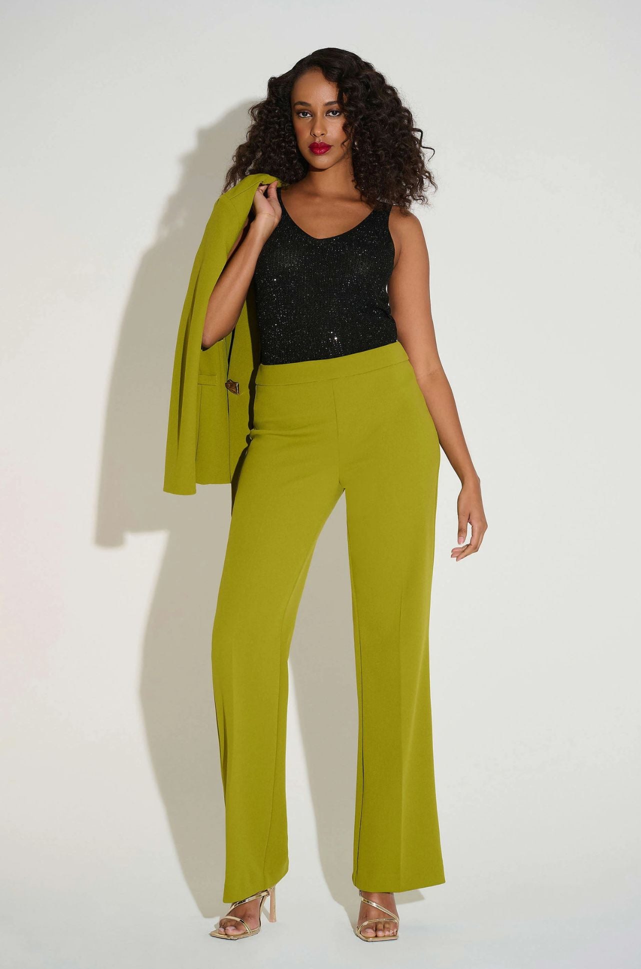 Joseph Ribkoff - Metallic Knitted Camisole with Rhinestones