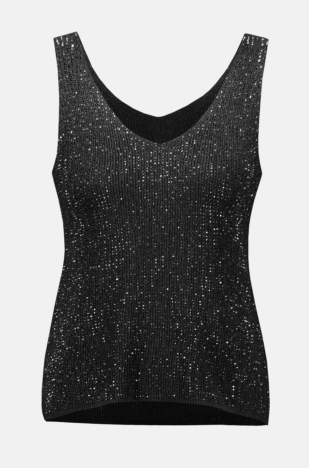 Joseph Ribkoff - Metallic Knitted Camisole with Rhinestones