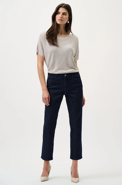 Joseph Ribkoff - Metallic Knitted Tshirt with Rhinestones