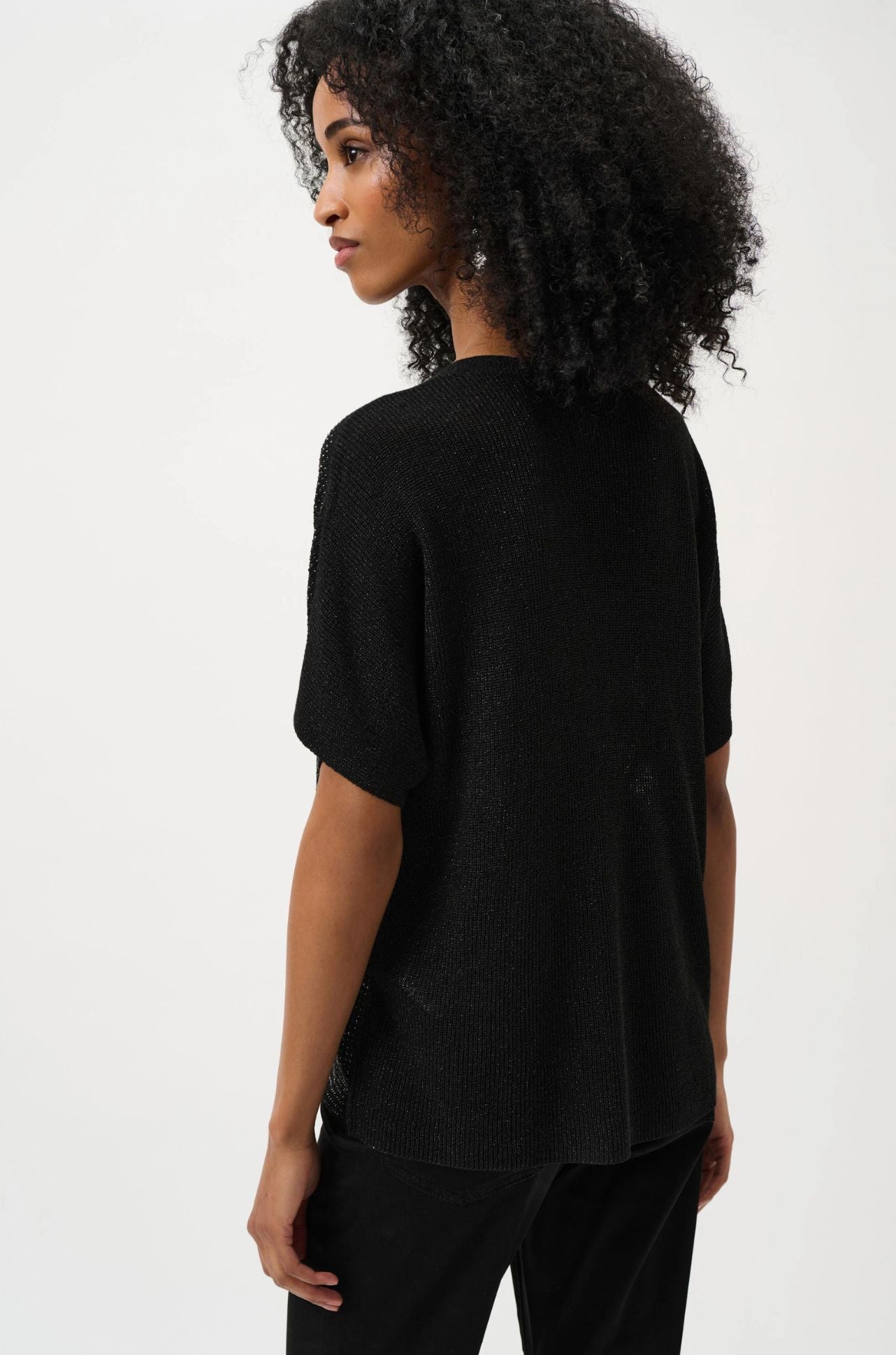 Joseph Ribkoff - Metallic Knitted Tshirt with Rhinestones