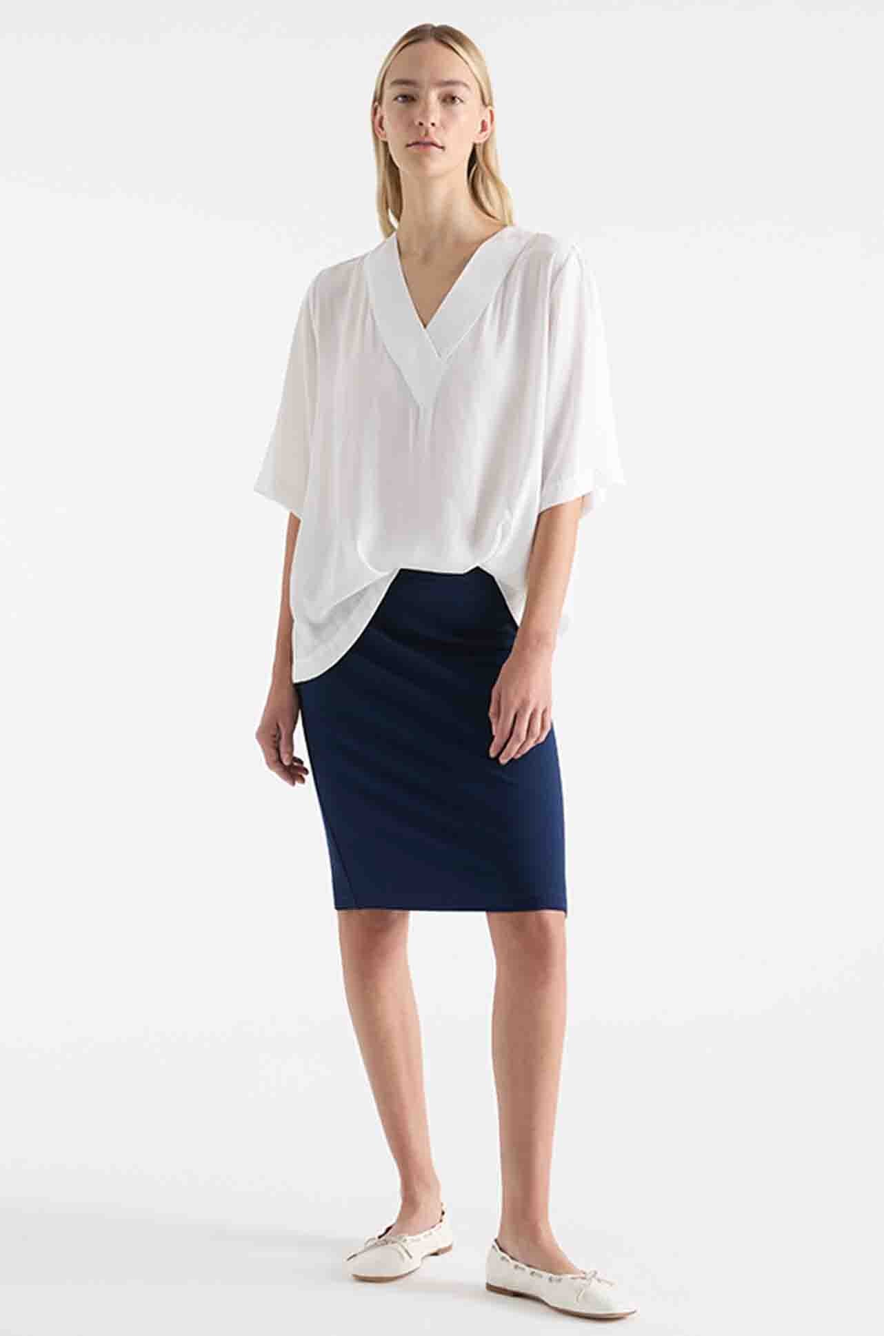 Mela Purdie - Mid Double Skirt in Denim