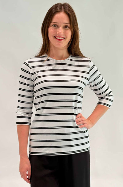 Mela Purdie - Mid SL Top in Dual Stripe Jersey