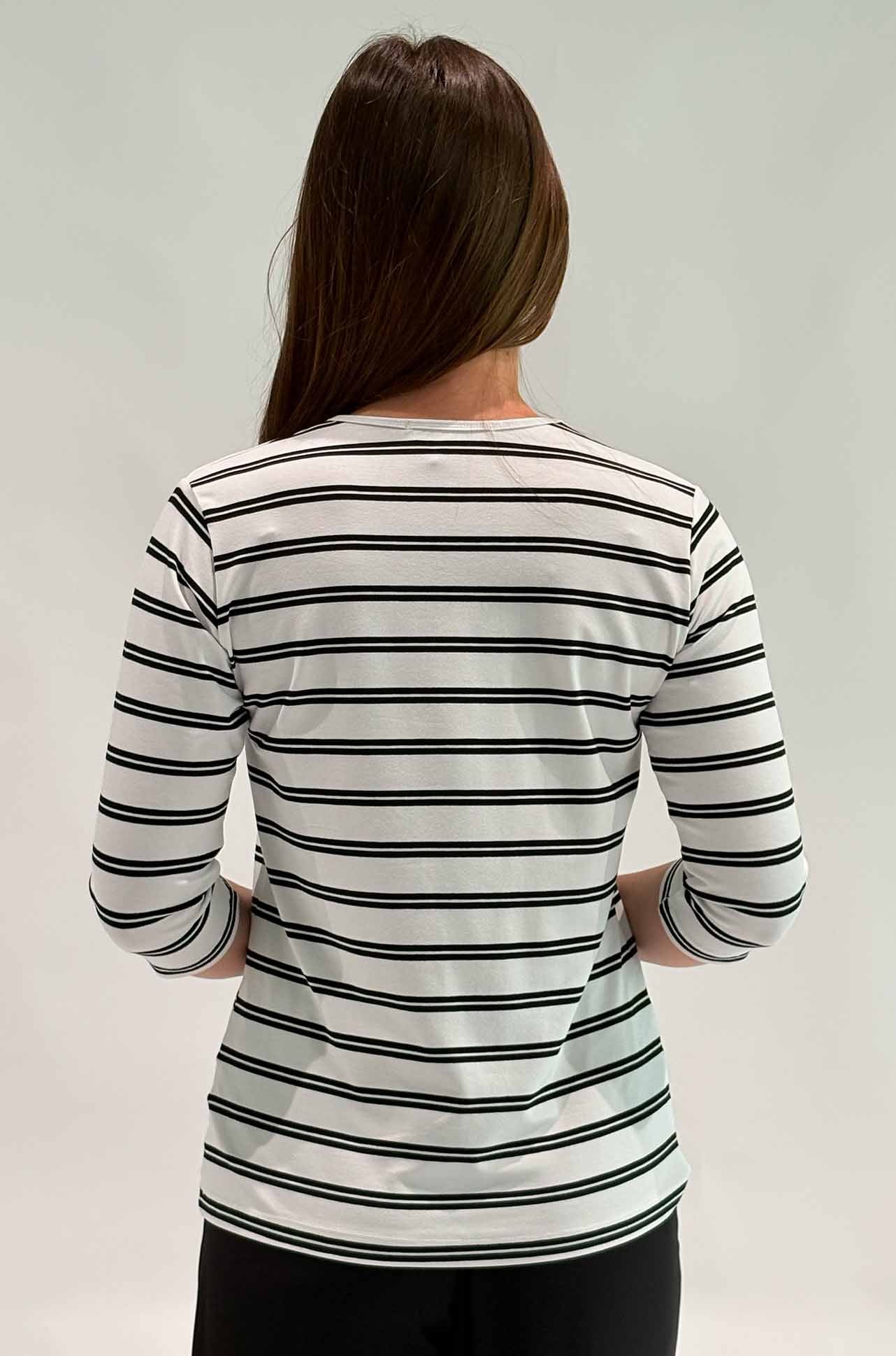 Mela Purdie - Mid SL Top in Dual Stripe Jersey