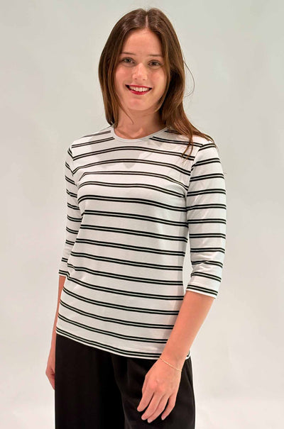 Mela Purdie - Mid SL Top in Dual Stripe Jersey