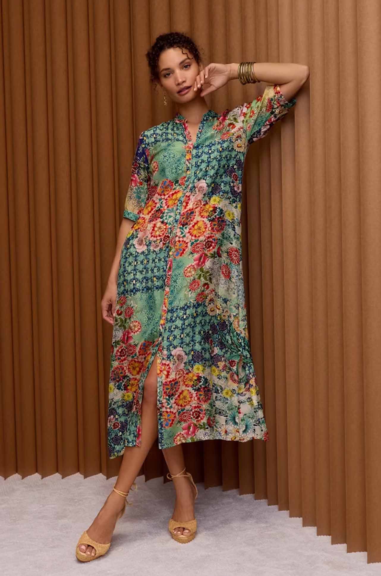 Johnny Was - Midaxi Shirt Dress in Carlina