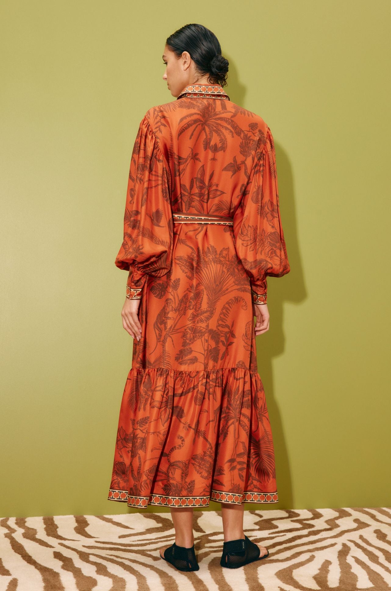 Alèmais - Monkey Dance Silk Shirtdress