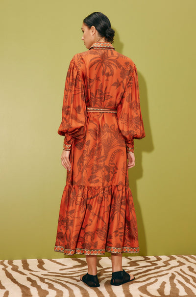 Alèmais - Monkey Dance Silk Shirtdress
