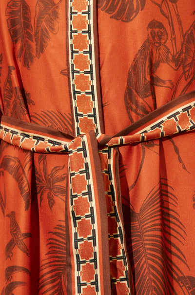 Alèmais - Monkey Dance Silk Shirtdress