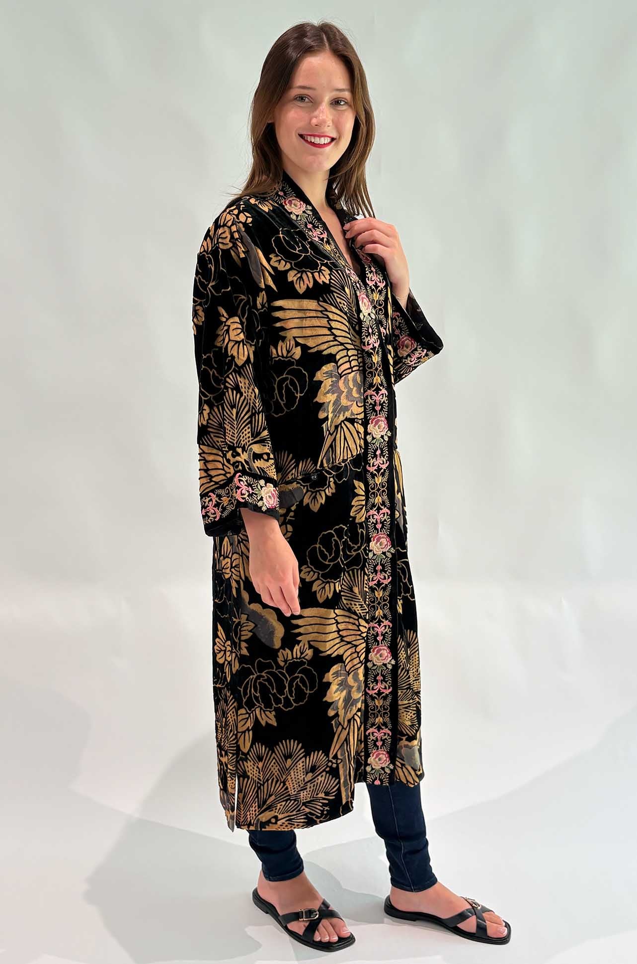 Johnny Was - Myriam Reversible Kimono in Lyla Burnout Lowri