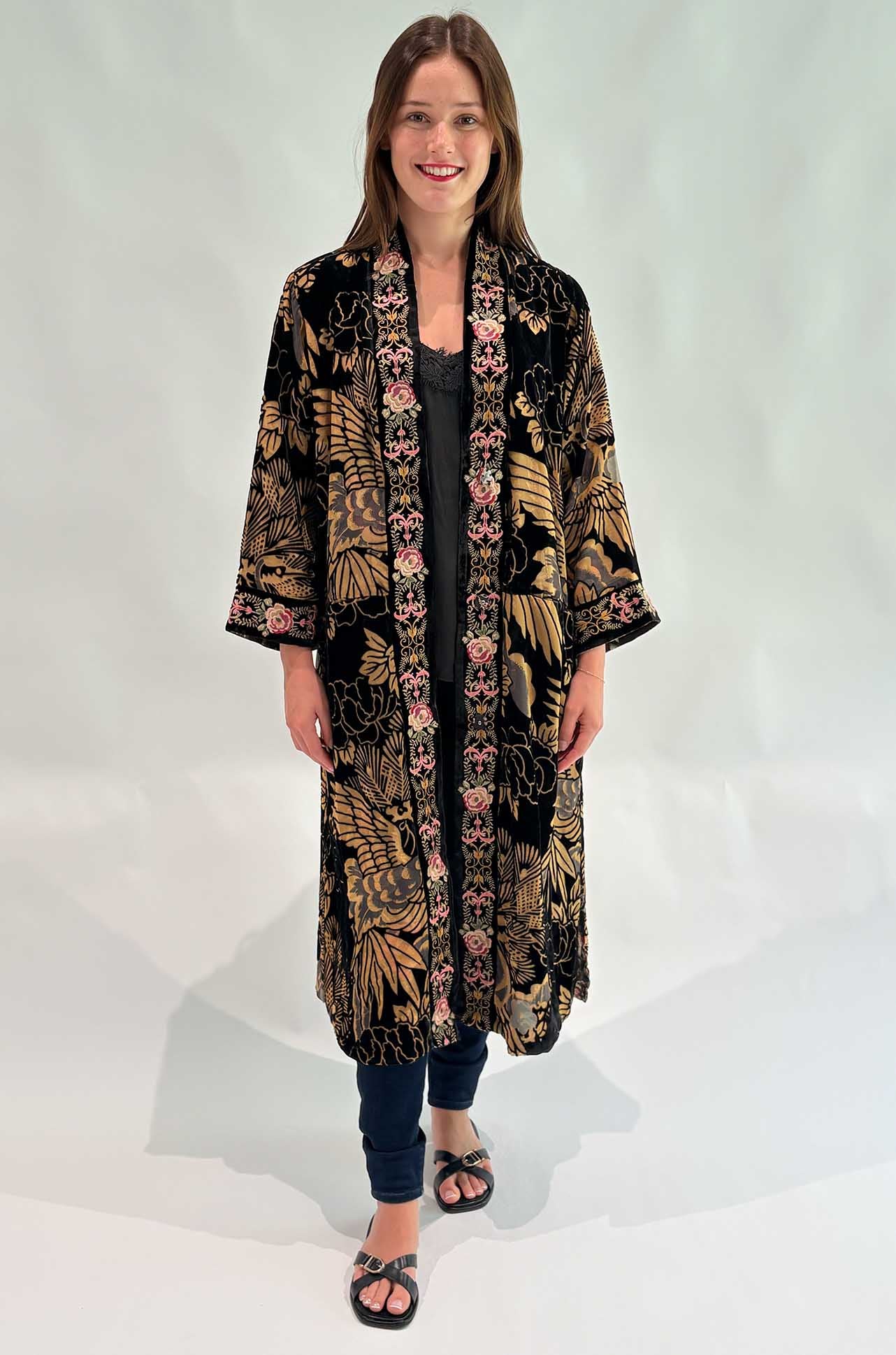 Johnny Was - Myriam Reversible Kimono in Lyla Burnout Lowri