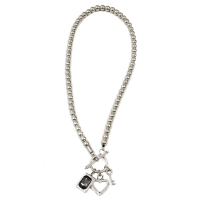 Pewter - Bursa T-Lock Necklace