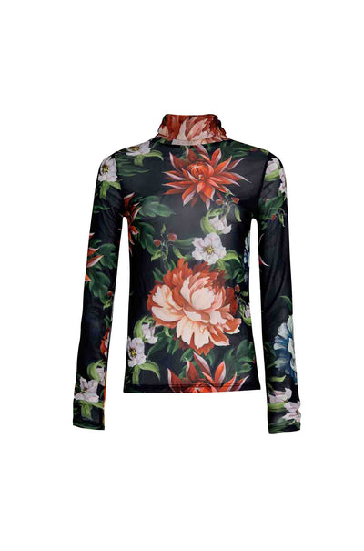 Trelise Cooper - Mesh With Me Neck Of The Woods Top in Moody Floral