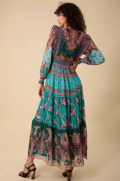 Hale Bob - Nylah L/S V Neck Maxi Dress