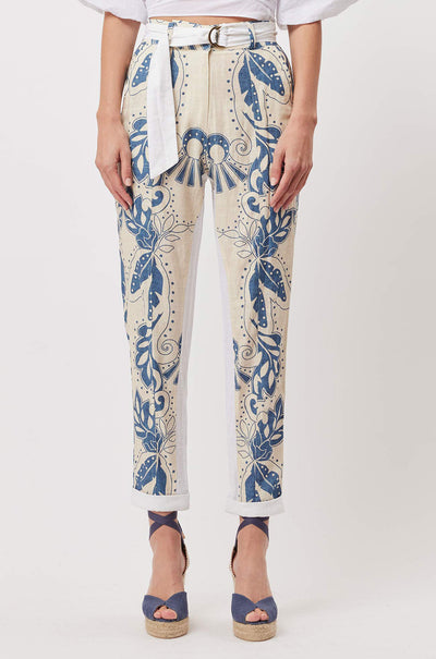 Once Was - Transit Pant in Del Sol Azure