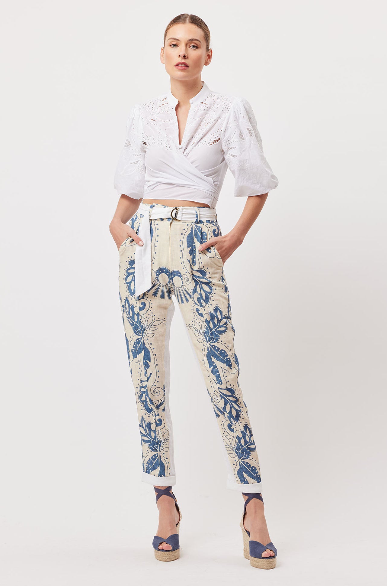 Once Was - Transit Pant in Del Sol Azure