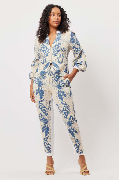 Once Was - Transit Pant in Del Sol Azure