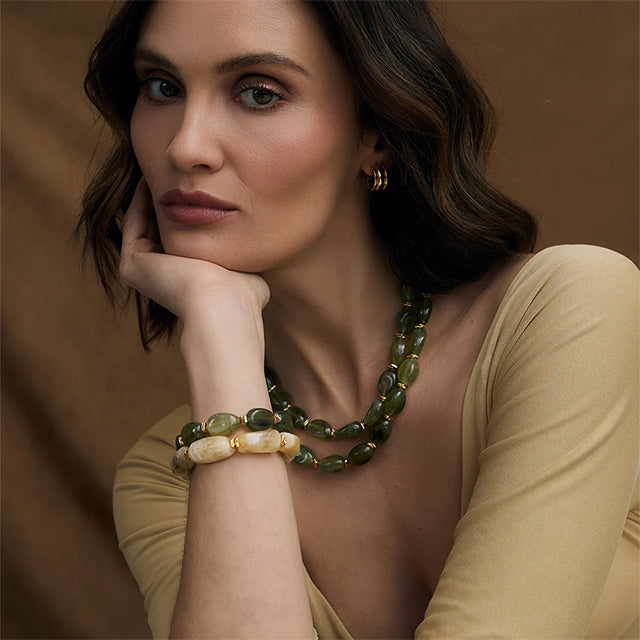 Zahar - Olive Necklace