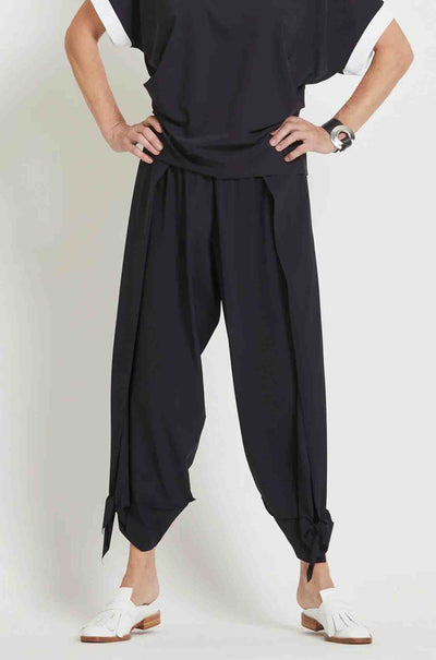 Paula Ryan - Overlay Side Panel Tie Cuff Pant