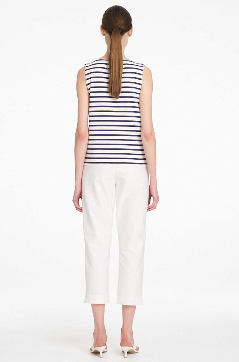 Mela Purdie - Palazzo Shell in Banner Stripe Jersey