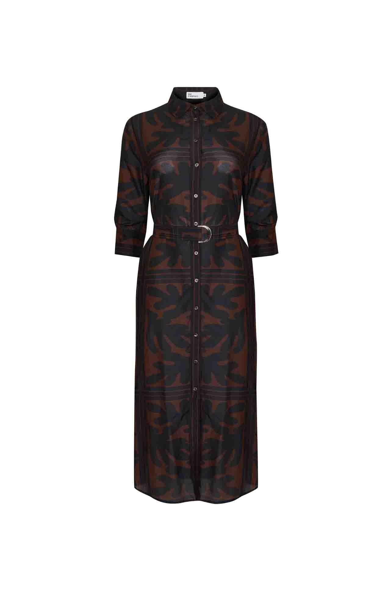 zoe kratzmann - pinpoint dress in choc frond