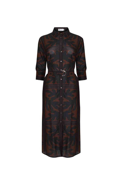 zoe kratzmann - pinpoint dress in choc frond