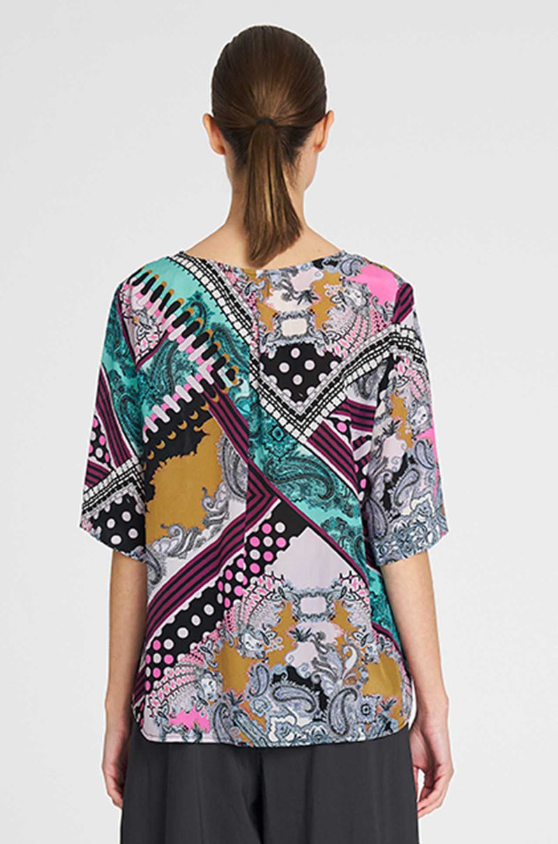 Mela Purdie - Plaza T in Bandana Print Silk