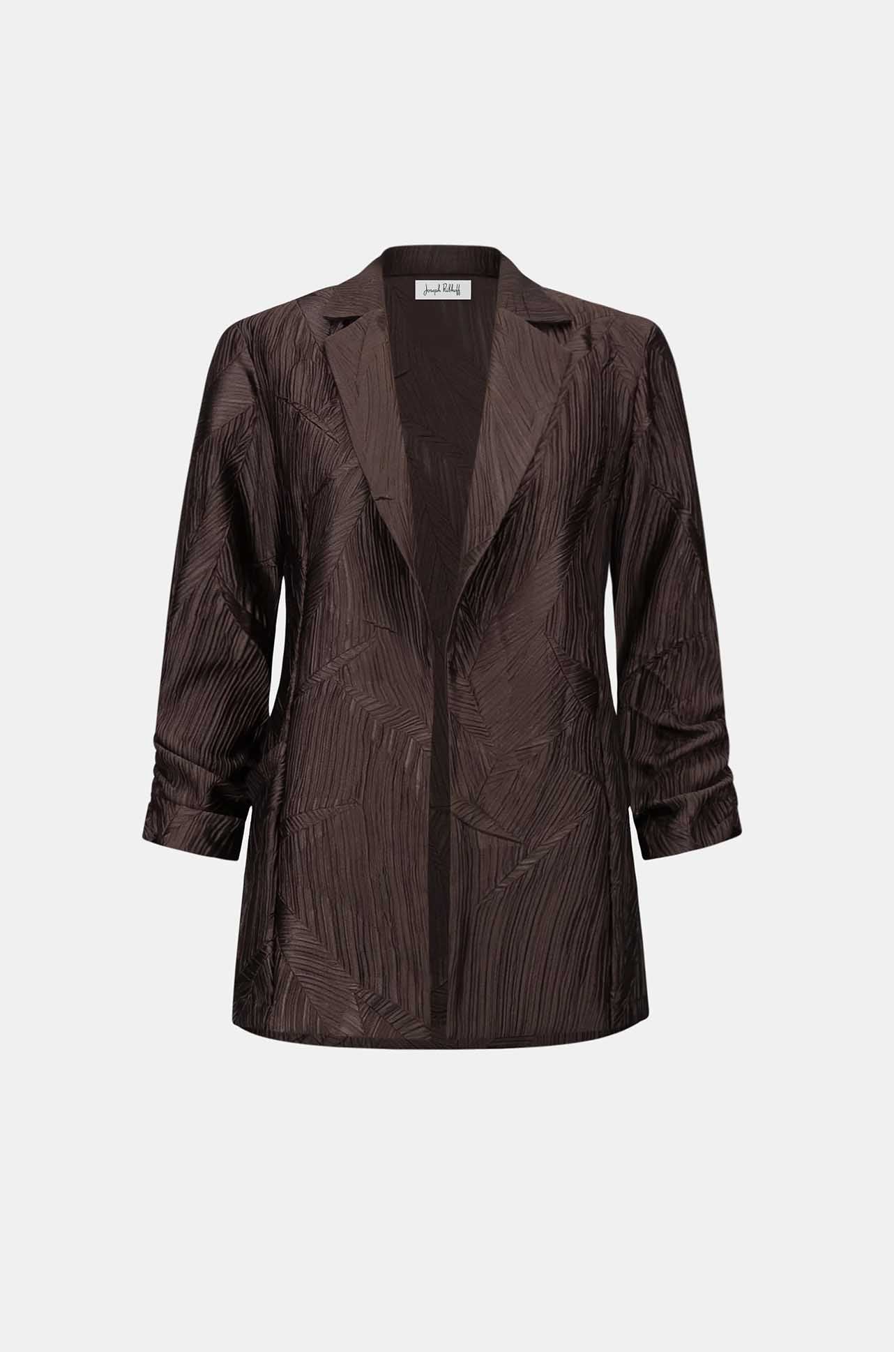 Joseph Ribkoff - Pleated Satin Open Blazer
