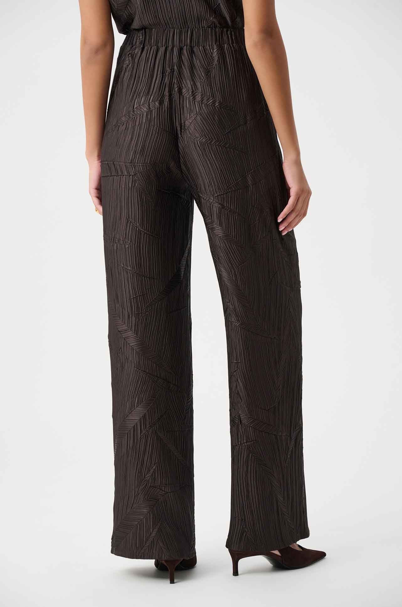 Joseph Ribkoff - Pleated Satin Pull-On Wide-Leg Pants