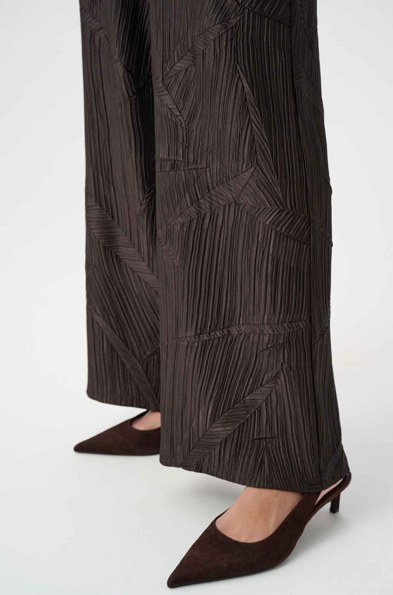 Joseph Ribkoff - Pleated Satin Pull-On Wide-Leg Pants