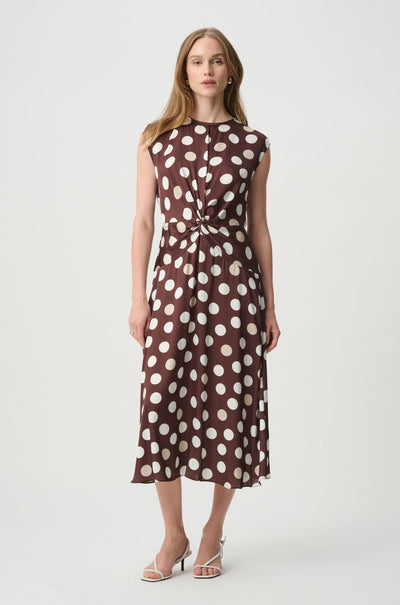 Joseph Ribkoff - Polka Dot Twist Waist Dress